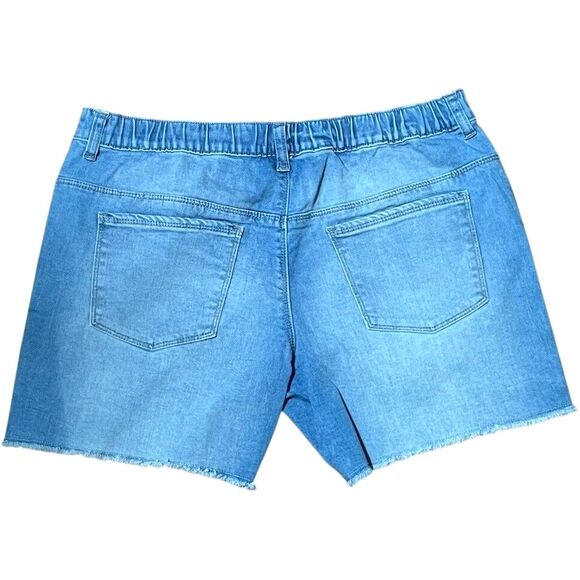 Wonder Nation Girls Sz XL 14-16 Plus Button Fly Denim Shorts, Color Light Wash - Picture 3 of 3